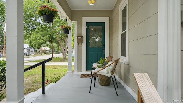 1261 Mill, New Braunfels, TX 78130 - doorway to property with covered porch