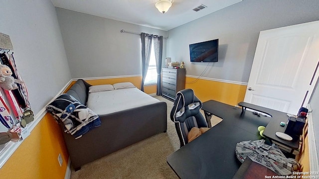 3822 Cordoba Crk, San Antonio, TX 78259 - bedroom featuring carpet floors and a desk