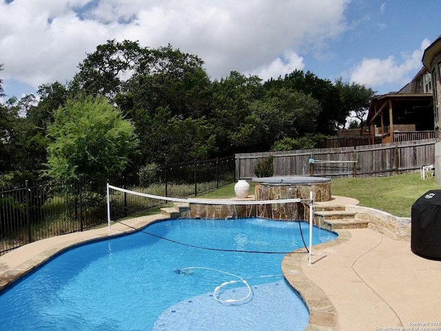 3822 Cordoba Crk, San Antonio, TX 78259 - view of swimming pool with a fenced backyard and a patio area