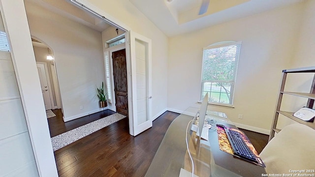 3822 Cordoba Crk, San Antonio, TX 78259 - office with arched walkways and wood finished floors