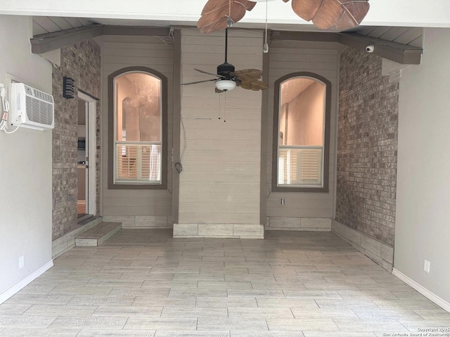 13711 Auburn Oaks, San Antonio, TX 78247 - view of patio with ceiling fan and a wall unit AC