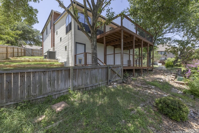 18510 Paloma Wood, San Antonio, TX 78259 - view of side of property with a deck and a fenced backyard