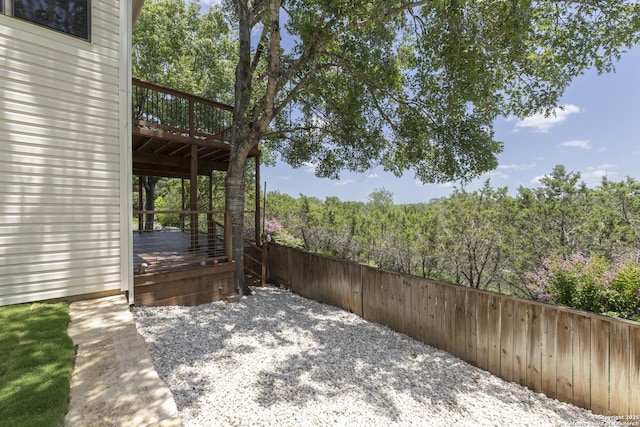 18510 Paloma Wood, San Antonio, TX 78259 - view of patio with a deck and a forest view
