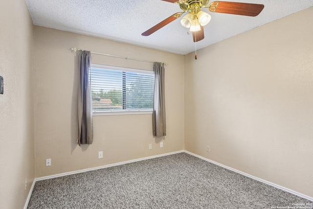 11063 Moonlit, San Antonio, TX 78249 - carpeted spare room with ceiling fan and a textured ceiling