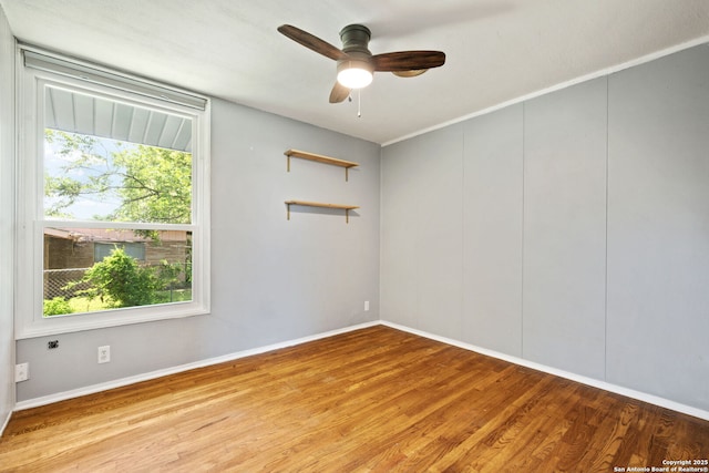 250 Maplewood, San Antonio, TX 78216 - spare room with wood finished floors and ceiling fan