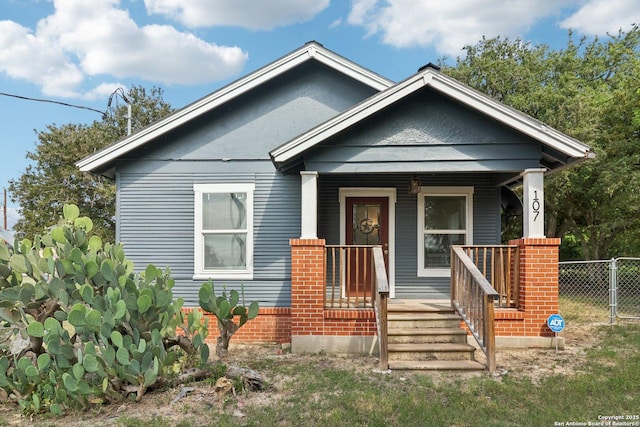 107 W Gilbert, Falls City, TX 78113 - bungalow-style home featuring a porch