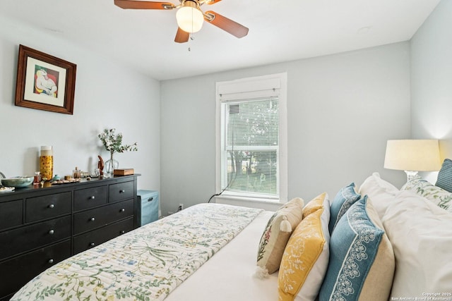 107 W Gilbert, Falls City, TX 78113 - bedroom featuring ceiling fan