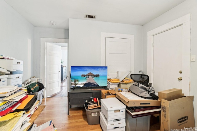 107 W Gilbert, Falls City, TX 78113 - office area featuring light wood-style flooring