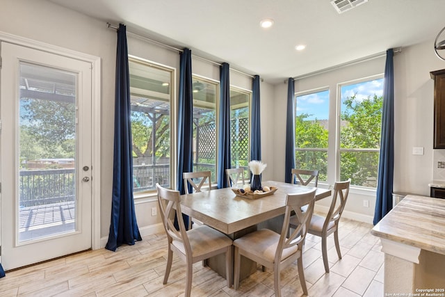 11910 Wilby, San Antonio, TX 78253 - dining area featuring plenty of natural light, light wood finished floors, and recessed lighting