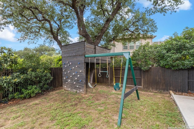 11910 Wilby, San Antonio, TX 78253 - fenced backyard featuring a playground