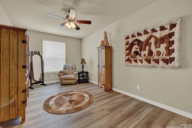 577 River Chase, New Braunfels, TX 78132 - living area with light wood-style flooring and a ceiling fan