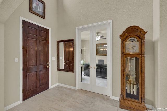 577 River Chase, New Braunfels, TX 78132 - foyer entrance with french doors and baseboards
