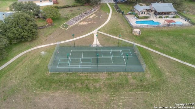 577 River Chase, New Braunfels, TX 78132 - drone / aerial view of a pool area