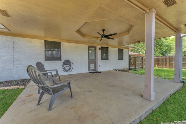 139 Navajo Cir, Cibolo, TX 78108 - view of patio with ceiling fan