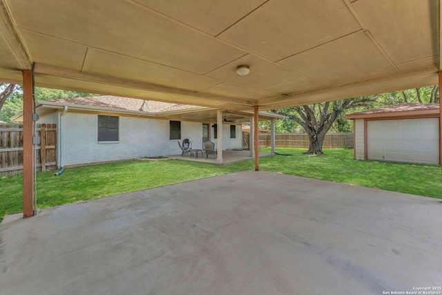 139 Navajo Cir, Cibolo, TX 78108 - fenced backyard featuring a patio