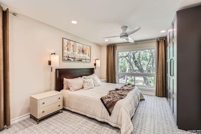 14339 Hill Prince, San Antonio, TX 78248 - bedroom featuring recessed lighting, light colored carpet, and a ceiling fan