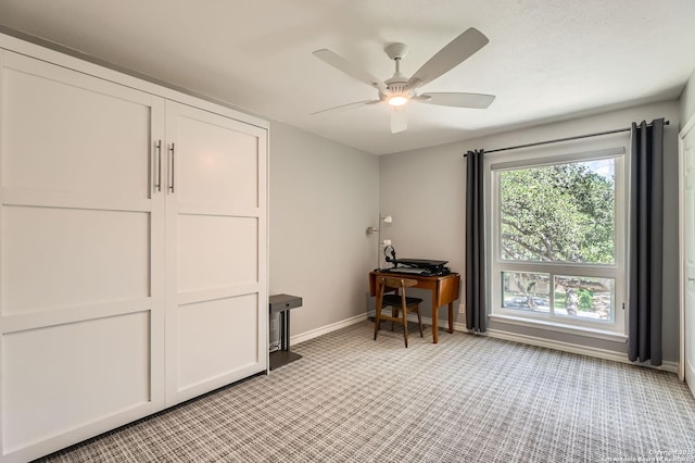 14339 Hill Prince, San Antonio, TX 78248 - office area with ceiling fan and light carpet