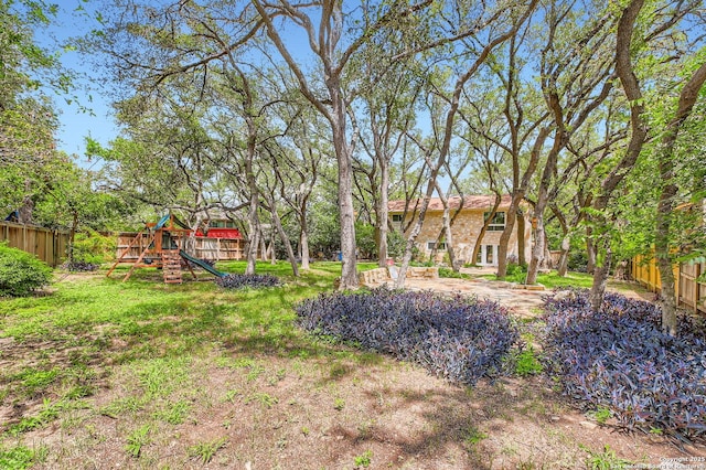 14339 Hill Prince, San Antonio, TX 78248 - fenced backyard featuring a playground