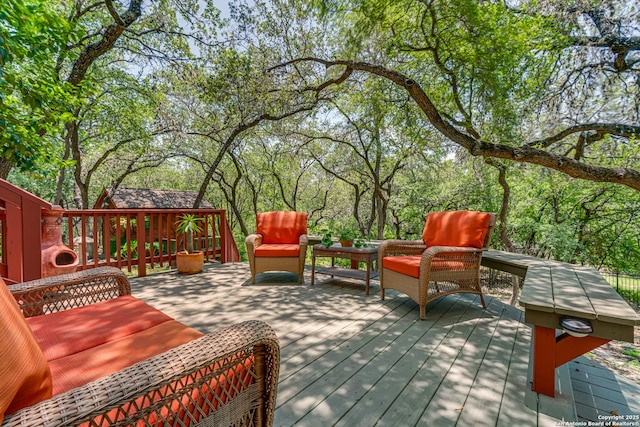13610 Pearlstone, San Antonio, TX 78232 - view of wooden terrace