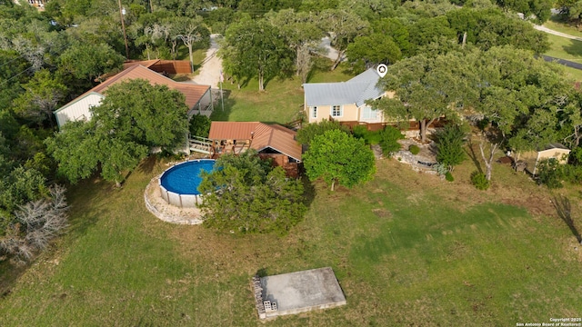 611 Wild Turkey, New Braunfels, TX 78132 - aerial view of property and surrounding area featuring a pool