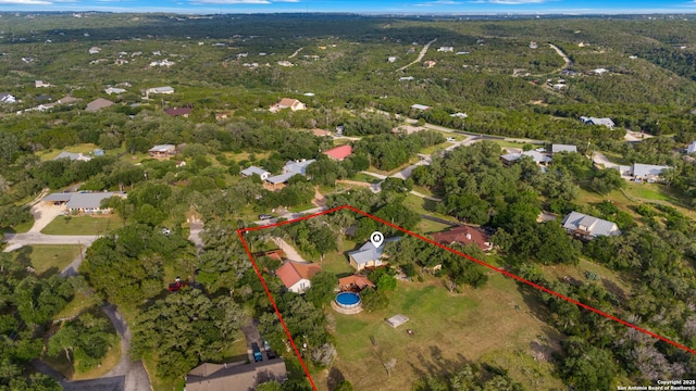 611 Wild Turkey, New Braunfels, TX 78132 - aerial overview of property's location with property boundaries highlighted