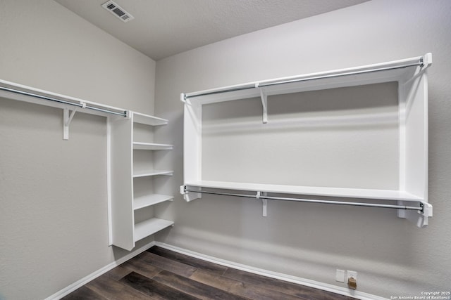 25547 Veining, San Antonio, TX 78261 - walk in closet featuring dark wood-style flooring