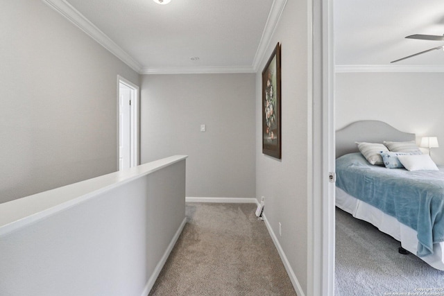 1710 Searcy, San Antonio, TX 78232 - corridor featuring ornamental molding and carpet