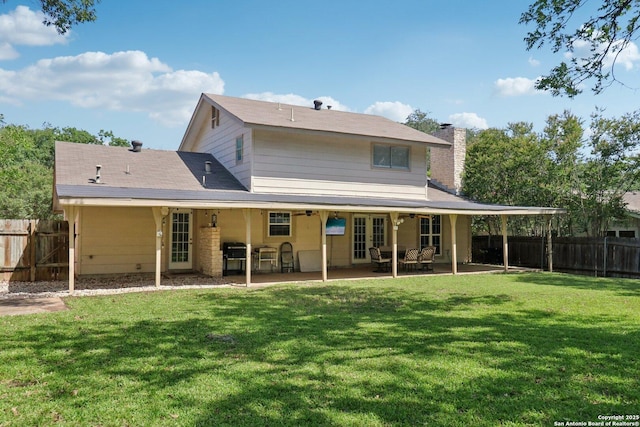1710 Searcy, San Antonio, TX 78232 - back of house featuring a chimney and a patio area