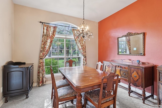 127 Sunflower Ln, San Antonio, TX 78213 - dining room featuring a chandelier and light tile patterned flooring