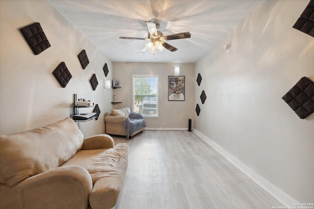 5311 Light House, San Antonio, TX 78242 - living room with light wood-style floors and a ceiling fan
