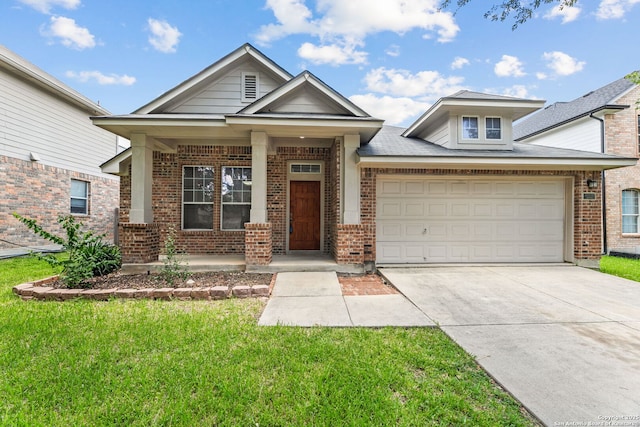 153 Bison Ln, Cibolo, TX 78108 - view of front of house featuring brick siding, driveway, and a garage