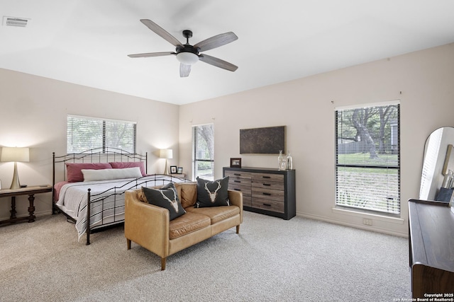 21005 Hickory Bnd, Garden Ridge, TX 78266 - bedroom featuring light colored carpet and a ceiling fan