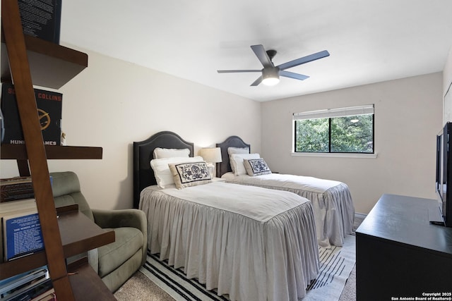21005 Hickory Bnd, Garden Ridge, TX 78266 - carpeted bedroom with a ceiling fan