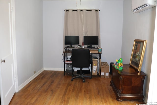 1703 Texas, San Antonio, TX 78201 - office space with a wall mounted air conditioner and wood finished floors