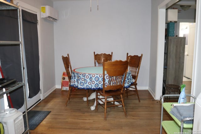 1703 Texas, San Antonio, TX 78201 - dining area with a wall mounted AC and wood finished floors