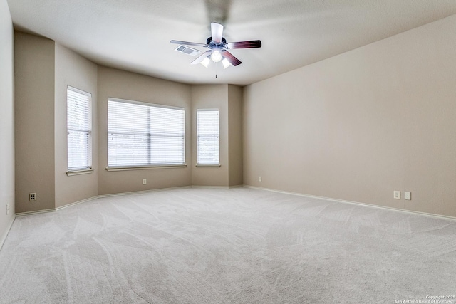 3501 Big Horn, Schertz, TX 78154 - empty room with ceiling fan and light colored carpet