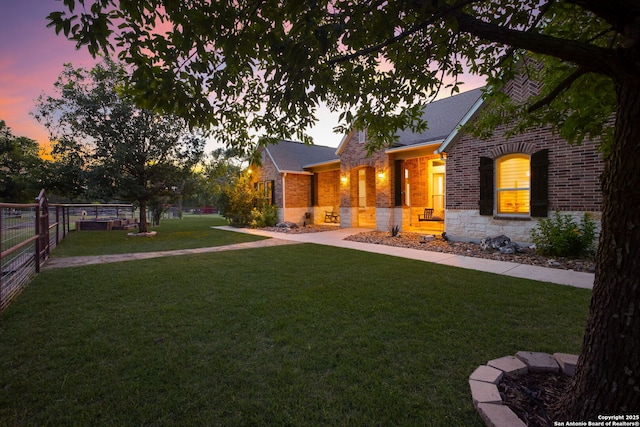 1162 Thunder Cloud, Spring Branch, TX 78070 - view of yard at dusk