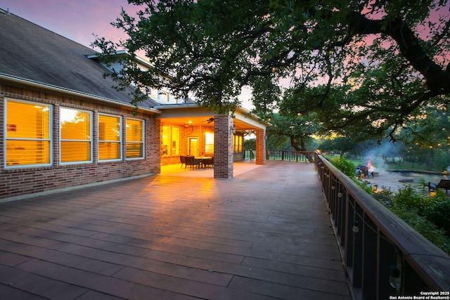 1162 Thunder Cloud, Spring Branch, TX 78070 - deck featuring a ceiling fan