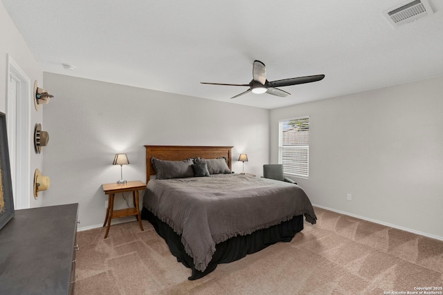 6041 Vestige Bnd, Bulverde, TX 78163 - bedroom with light carpet and a ceiling fan