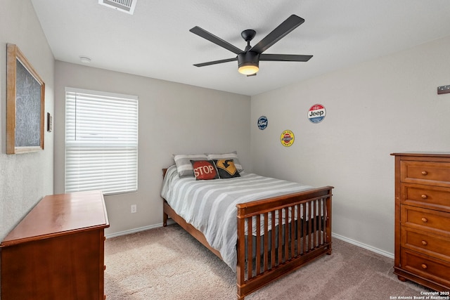 6041 Vestige Bnd, Bulverde, TX 78163 - bedroom with carpet floors and a ceiling fan
