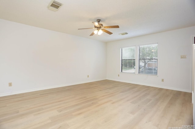 5510 Camry Spgs, San Antonio, TX 78251 - empty room with ceiling fan and light wood finished floors