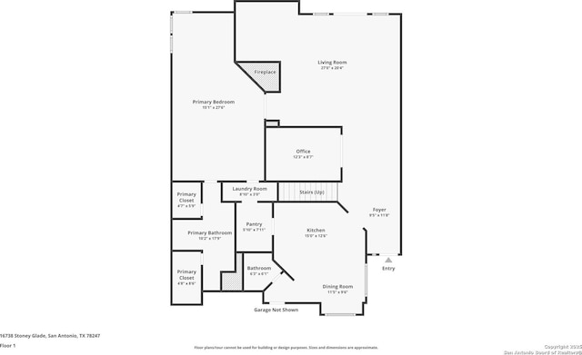 16738 Stoney Glade, San Antonio, TX 78247 - view of property floor plan