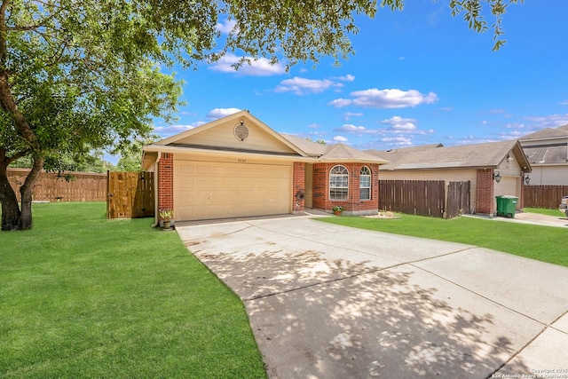 6206 Heathers Cv, San Antonio, TX 78227 - ranch-style home with brick siding, a garage, and concrete driveway
