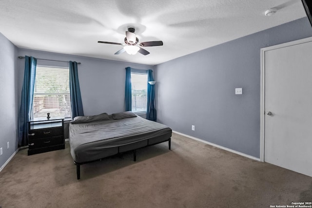 6206 Heathers Cv, San Antonio, TX 78227 - carpeted bedroom with multiple windows and a ceiling fan