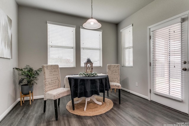 6838 Dashmoor Crk, San Antonio, TX 78244 - dining room with dark wood-type flooring and baseboards