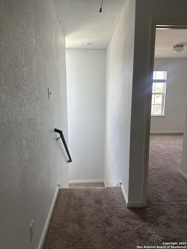 6135 Lakefront, San Antonio, TX 78222 - stairs with a textured wall and carpet