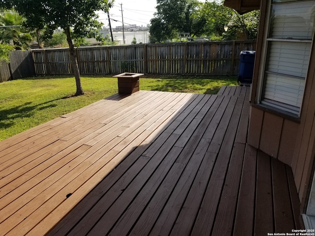 310 Coronet, San Antonio, TX 78216 - wooden deck with a fenced backyard