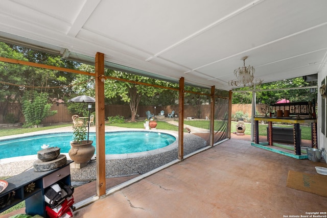 6033 Cammie, Leon Valley, TX 78238 - view of pool with a fenced backyard and a patio area