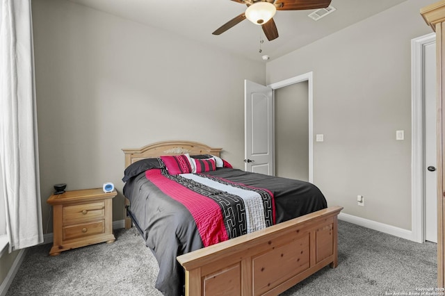 1117 Provence Pl, New Braunfels, TX 78132 - carpeted bedroom featuring baseboards and ceiling fan