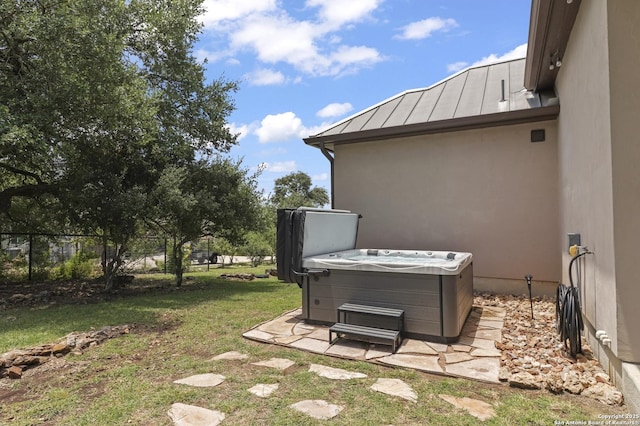 1117 Provence Pl, New Braunfels, TX 78132 - view of yard with a hot tub